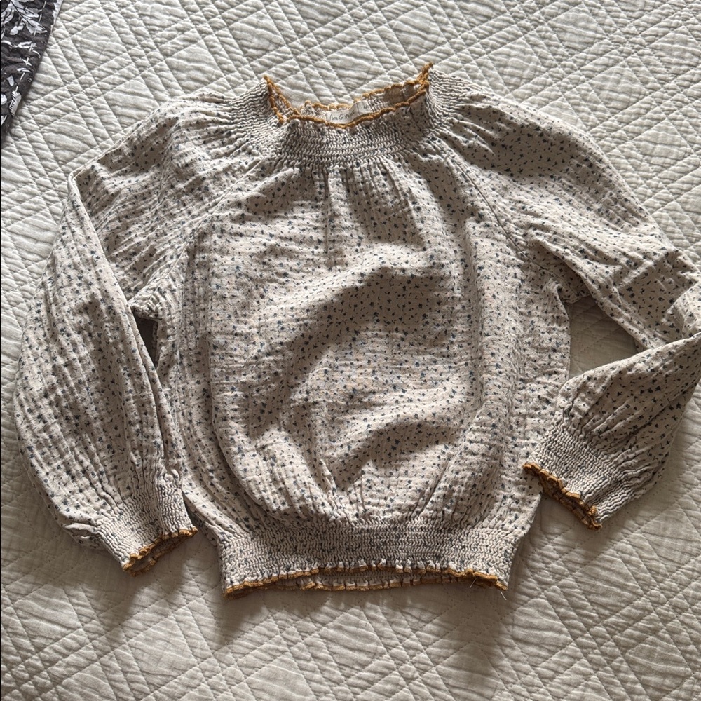 Fin & Vince Cream Floral Blouse